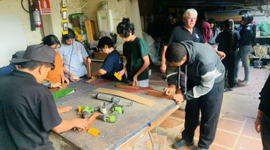 Taller de carpintería del Centro Educativo Unidos