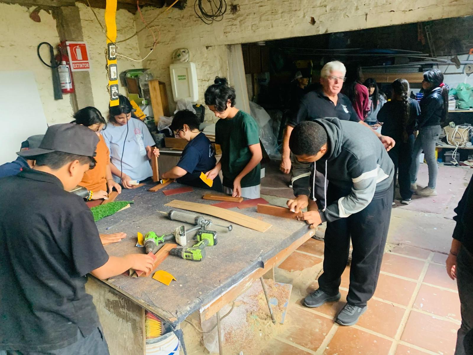 Taller de carpintería del Centro Educativo Unidos